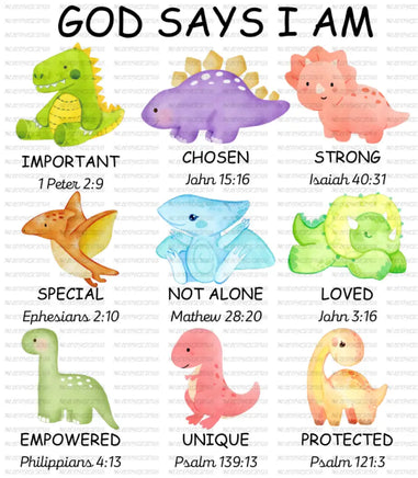 God Says I Am Dino DTF