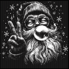 Half Tone Santa Bubblegum