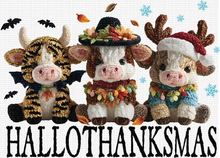 Hallothankmas Cows Faux Yarn
