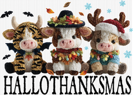 Hallothankmas Cows Faux Yarn