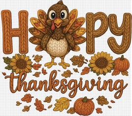 Happy Thanksgiving Faux Yarn