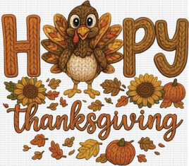 Happy Thanksgiving Faux Yarn