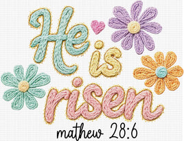 He Is Risen Flowers Faux Yarn