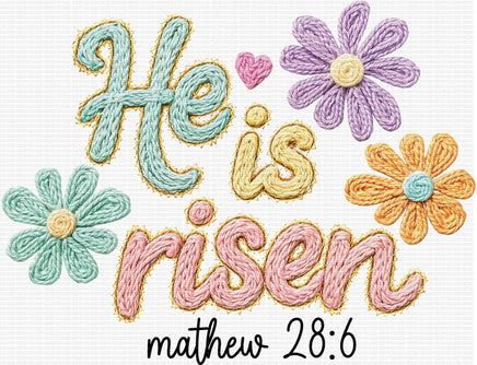 He Is Risen Flowers Faux Yarn