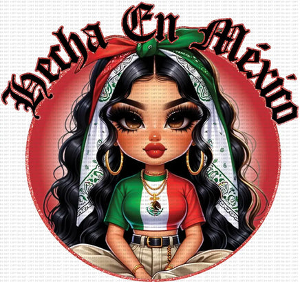 Hecha En Mexico Rojo Blanco Verde