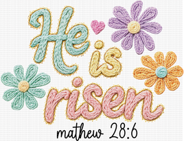 He Is Risen Flowers Faux Yarn