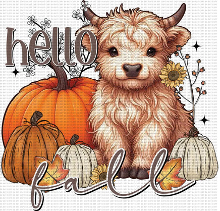 Hello Fall Baby Cow