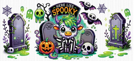 Here Lies Spooky Cow UV Wrap