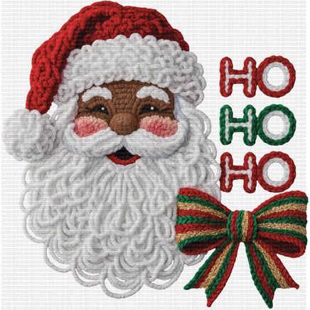 Ho Ho Ho Dark Skin Santa Faux Yarn