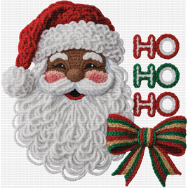 Ho Ho Ho Dark Skin Santa Faux Yarn