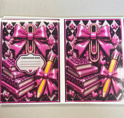 Hot Pink Cheetah School Supply Notebook Cover