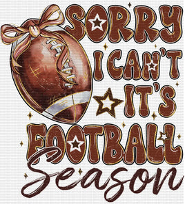 I Can’t It’s Football Season