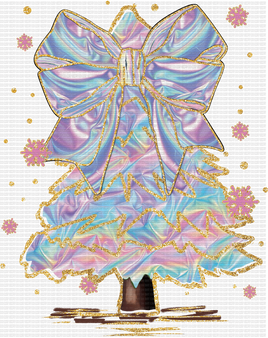 Iridescent Metallic Christmas Tree
