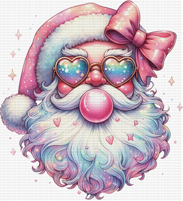 Iridescent Pink Santa Bubble Gum