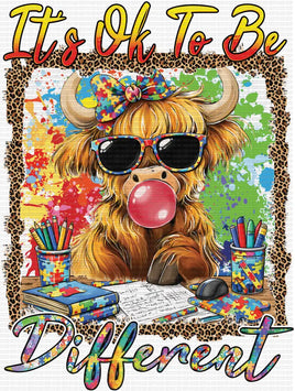 It’s Ok To Be Different Autism Cow
