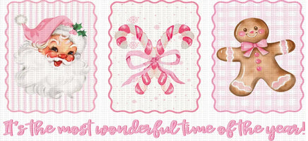 It’s The Most Wonderful Time Pink Christmas UV Wrap