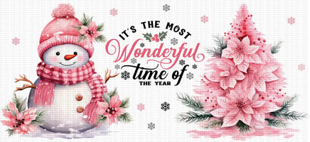It’s The Most Wonderful Time Pink Snowman UV Wrap