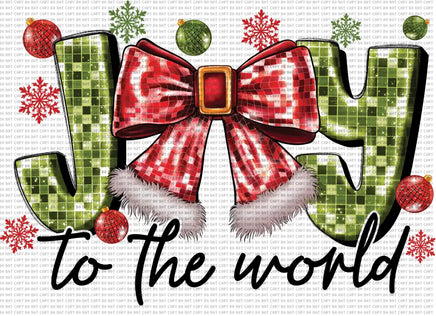 Joy to the world red bow