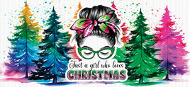 Just A Girl Who Loves Christmas Colorful UV Wrap