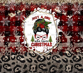 Just a girl who loves Christmas tumbler wrap