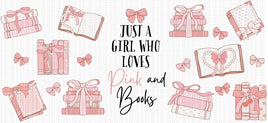 Just A Girl Who Loves Pink And Books UV Wrap