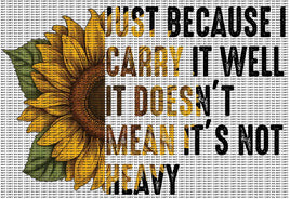 Just Because I Carry It Well