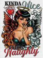 Kinda Nice Kinda Naughty /sleeve - Youth 8 in / DTF