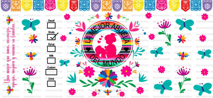 La Mejor Abuela Del Mundo UV Wrap