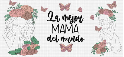 La Mejor Mama Del Mundo Floral UV WRAP