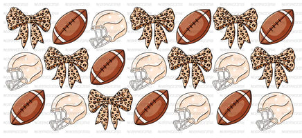 Leopard Bows Football UV Wrap