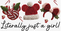 Literally just a girl faux yarn - 6in / DTF / black letters