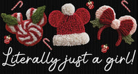 Literally just a girl faux yarn - 6in / DTF / white letters