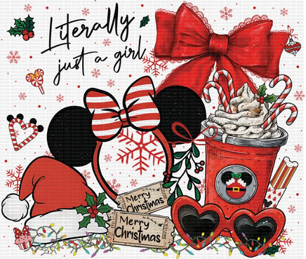 Literally Just A Girl Mouse Christmas