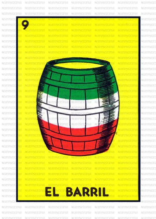 Loteria - EL BARRIL / ADULT 10 INCHES