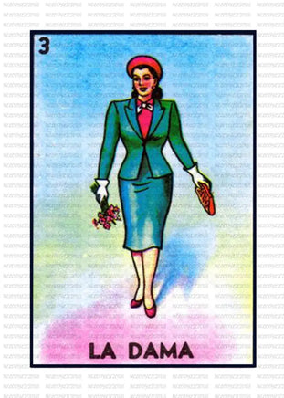 Loteria - LA DAMA / ADULT 10 INCHES