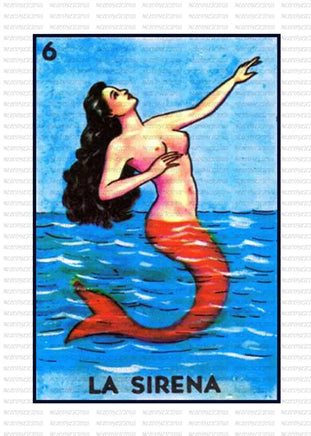 Loteria - LA SIRENA / ADULT 10 INCHES