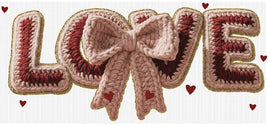 Love Pink Bow Faux Yarn