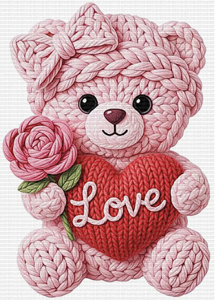 Love Pink Teddy Faux Yarn