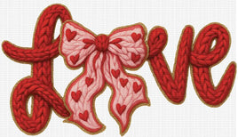Love Red And Pink Faux Yarn