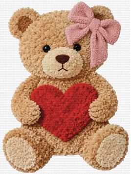 Love Teddy Girl Faux Yarn