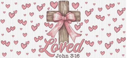 Loved John 3:16 Cross UV Wrap