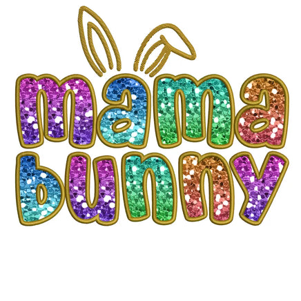 Mama Bunny embroidery