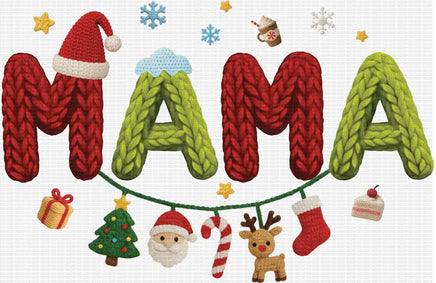 Mama Christmas Faux Yarn