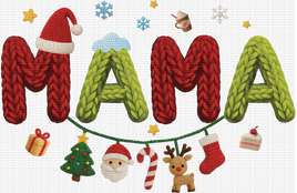 Mama Christmas Faux Yarn