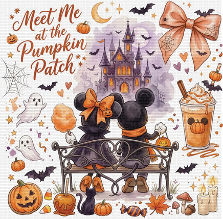 Meet Me at the Pumpkin Patch Mouse Couple