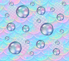 Mermaid bubbles tumbler wrap