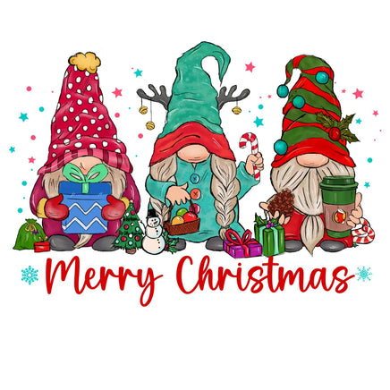 merry christmas gnome trio