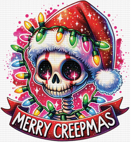 Merry Creepmas Colorful Skelly
