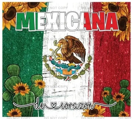 Mexicana de corazon tumbler wrap