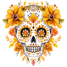 sugar skull flowers